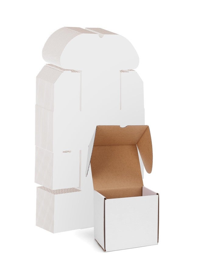 WIFTREY 40 Pack 6X4X4 Small Shipping Boxes, Shipping Box 6 x 4 x 4 for Small Business Packing, White Corrugated Cardboard Mailer Boxes for Shipping Mailing - Image 1