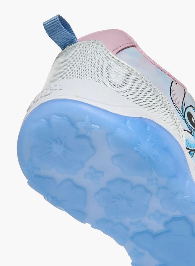 Disney WHITE Girls Stitch Print Light-Up Ankle Sneakers for Women | Best Price UAE