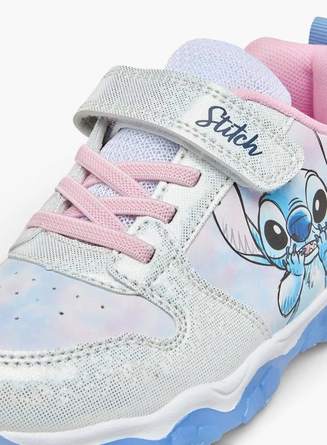 Disney WHITE Girls Stitch Print Light-Up Ankle Sneakers for Women | Best Price UAE