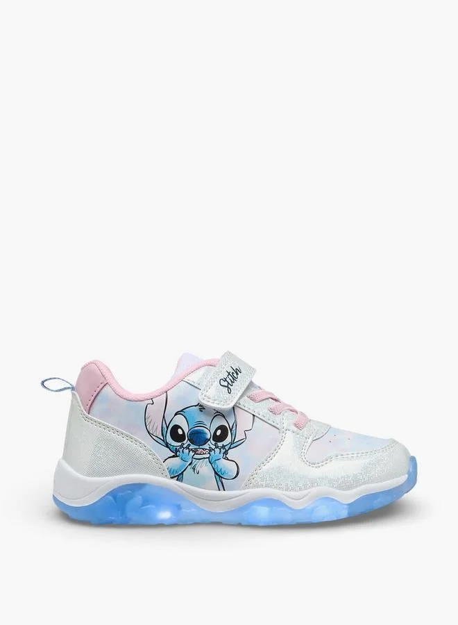 Disney WHITE Girls Stitch Print Light-Up Ankle Sneakers for Women | Best Price UAE
