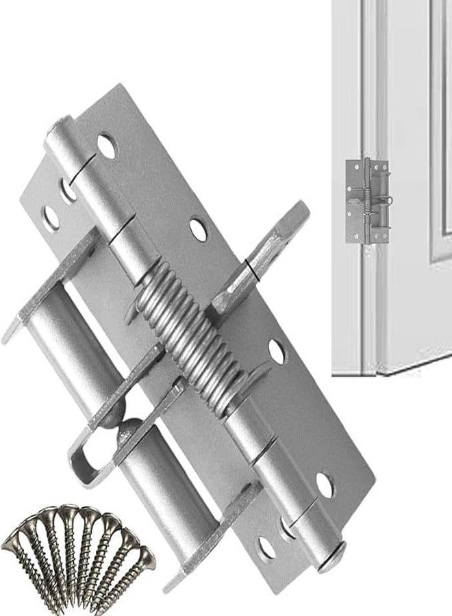 SPRADE Self Closing Garage Spring Door Hinge Mute Heavy Duty Folding Shelf Hinges Invisible Automatic Door Closer Hinge 90-Degree Positioning Anti-Rust Door Closing Equipment - Image 1