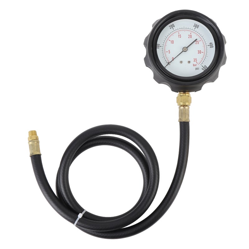 12Pcs Engine Oil Pressure Gauge 0 to 500psi Transmission Fluid Tester Tool Kit Automatic Gearbox Pressure Meter with Hose and Adapters - Image 4