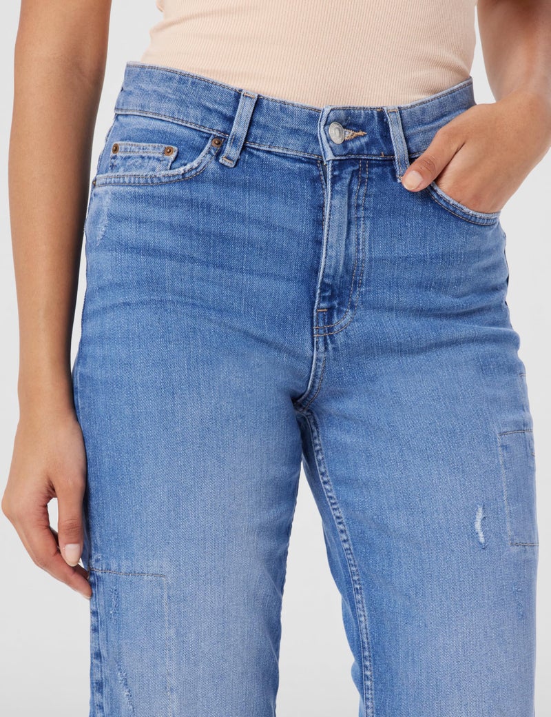 Marks & Spencer Boyfriend Ankle Grazer Jeans T576214LIGHT Denim (L) - Image 4