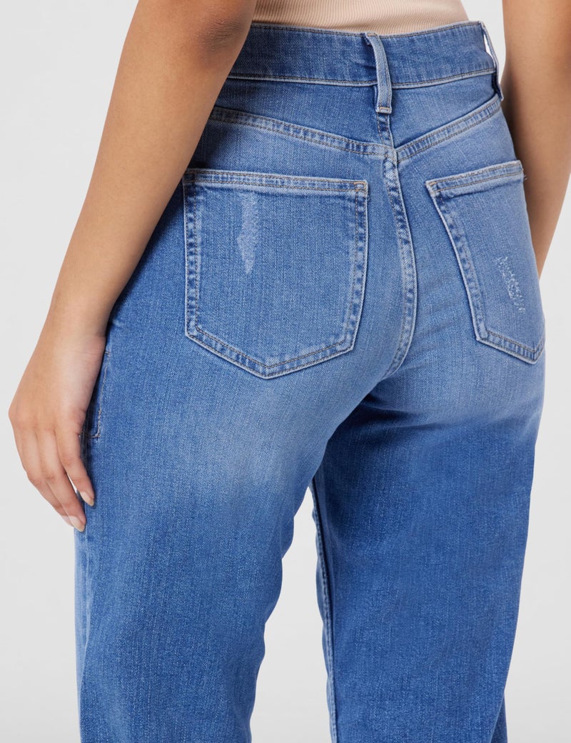 Marks & Spencer Boyfriend Ankle Grazer Jeans T576214LIGHT Denim (L) - Image 5