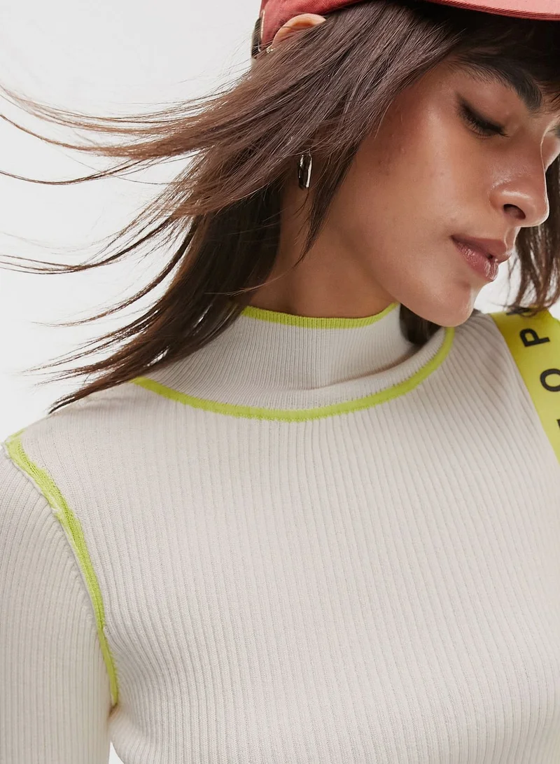 TOPSHOP High Neck Knitted Sweater
