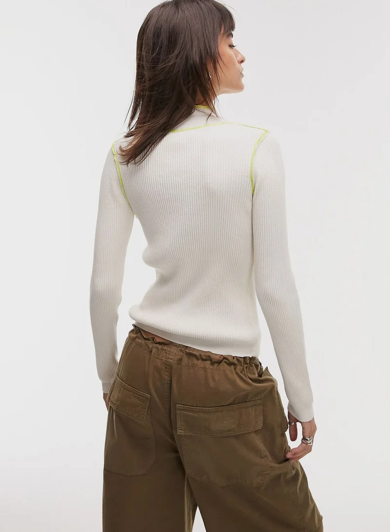 TOPSHOP High Neck Knitted Sweater