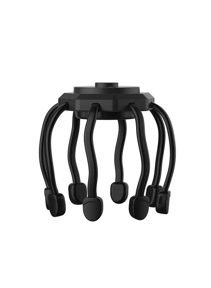 جهاز تدليك فروة الرأس مع 8 وصلات تهتز، مدلك فروة الرأس قابل لاعادة الشحن، مدلك راس محمول لتخفيف الالم والقلق واسترخاء التوتر والاسترخاء والنوم العميق - Image 1