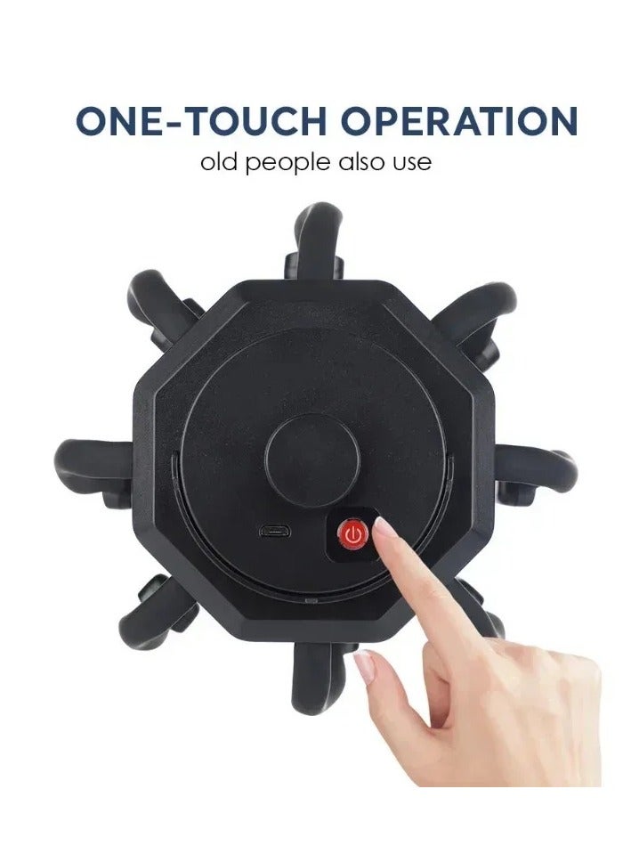 جهاز تدليك فروة الرأس مع 8 وصلات تهتز، مدلك فروة الرأس قابل لاعادة الشحن، مدلك راس محمول لتخفيف الالم والقلق واسترخاء التوتر والاسترخاء والنوم العميق - Image 3