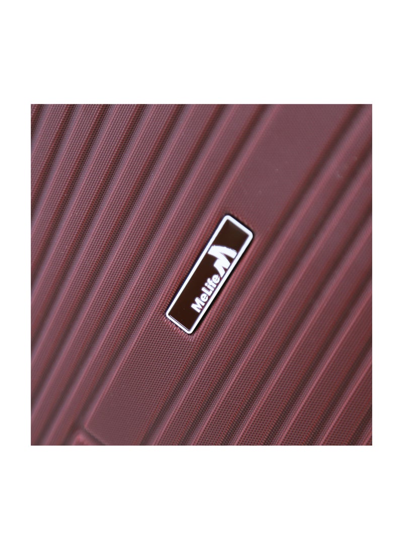 MELIFE Melife Hardside Luggage Trolley Bag 3-Piece set,Maroon (S-20",M-24",L-28" ) - Image 4