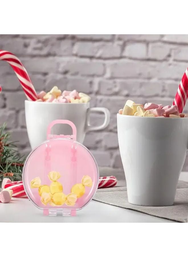 12pcs Pastel Pink Mini Luggage Candy Boxes With Round Flip Top Lids - Image 5