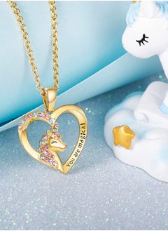 SYNSYB Unicorns Gifts for Girls,Unicorn Necklace and Earrings Set for Women Girls Pretty Jewellery With box gift for Daughter Granddaughter Niece  - Image 4