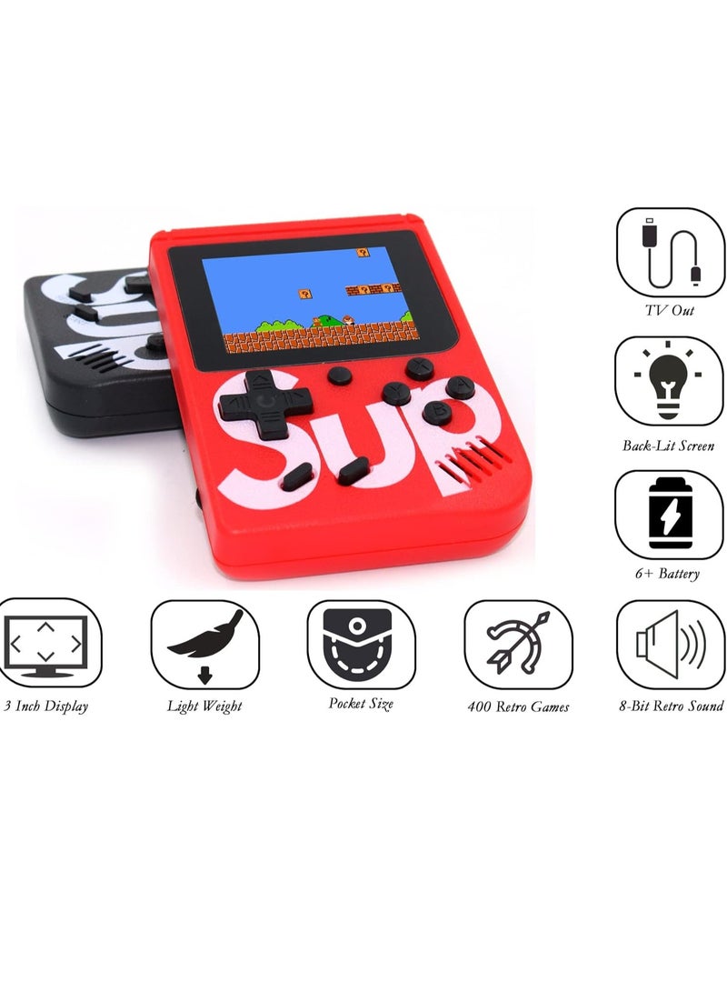ELTRAZONE SUP Game Box Plus 400 in 1 Retro Games UPGRADED VERSION mini Portable Console Handheld Gift By PRIME TECH ™ (Yellow))  - Image 4