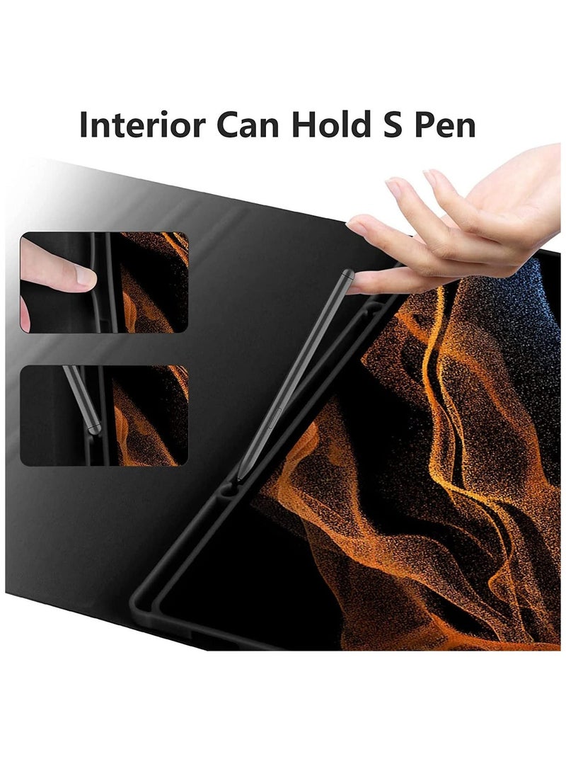 ELTRAZONE Keyboard Case for Samsung Galaxy Tab S8 Ultra 2022 14.6 Inch Tablet SM-X900/X906, Slim PU Stand Cover with S Pen Holder & Detachable Wireless Touchpad Keyboard - Image 4