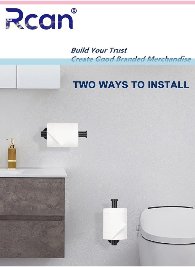 Rcan 2 Pack Toilet Paper Holder, Self Adhesive Toilet Paper Holder Wall Mount, SUS 304 Stainless Steel Rustproof Toilet Paper Roll Holder for Kitchen Bathroom Wall Mount Bathroom Tissue Holder  - Image 3