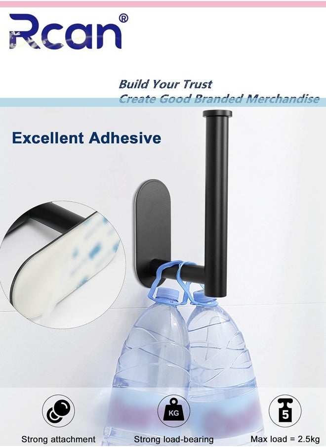 Rcan 2 Pack Toilet Paper Holder, Self Adhesive Toilet Paper Holder Wall Mount, SUS 304 Stainless Steel Rustproof Toilet Paper Roll Holder for Kitchen Bathroom Wall Mount Bathroom Tissue Holder  - Image 4