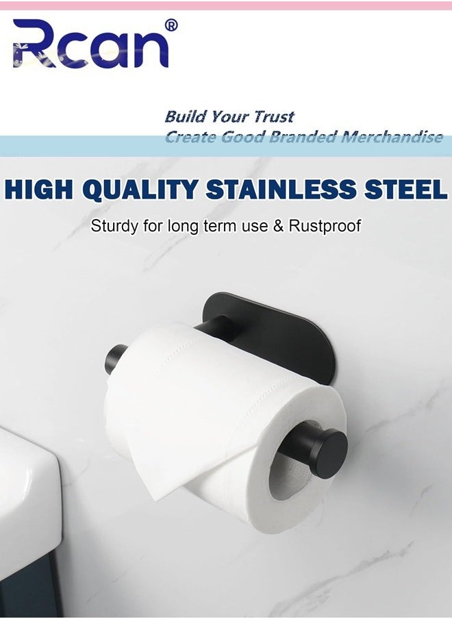 Rcan 2 Pack Toilet Paper Holder, Self Adhesive Toilet Paper Holder Wall Mount, SUS 304 Stainless Steel Rustproof Toilet Paper Roll Holder for Kitchen Bathroom Wall Mount Bathroom Tissue Holder  - Image 2