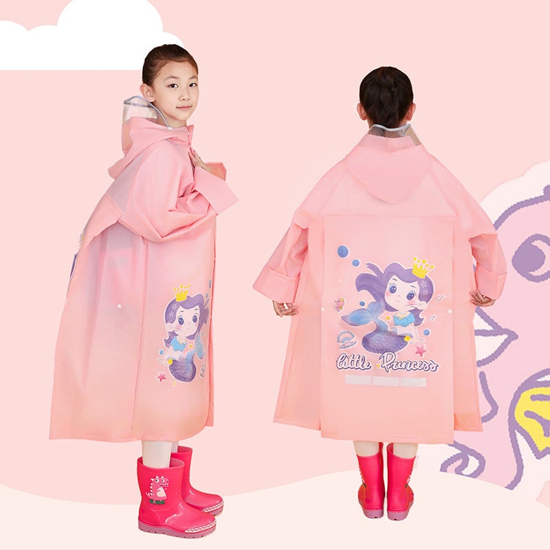Children'S Raincoat Boys And Girls Children'S Big Children'S Raincoat Kindergarten Girls Primary School Students School Special Boys Poncho - Image 2