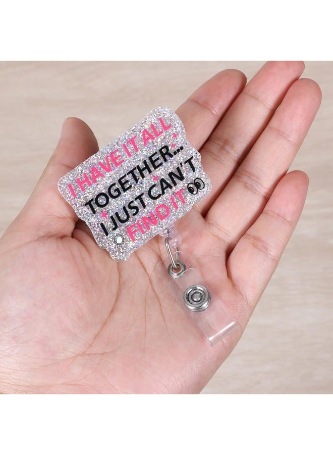 BEZTN I Have IT All Together I JUST Can't FIND IT Funny Badge Reel, Cute Retractable ID Card Badge Holder, Name Tag Work Badge Clips for RN LPN CNA ER Night Shift Nurse MA Nursing Student Teacher Doctor - Image 2