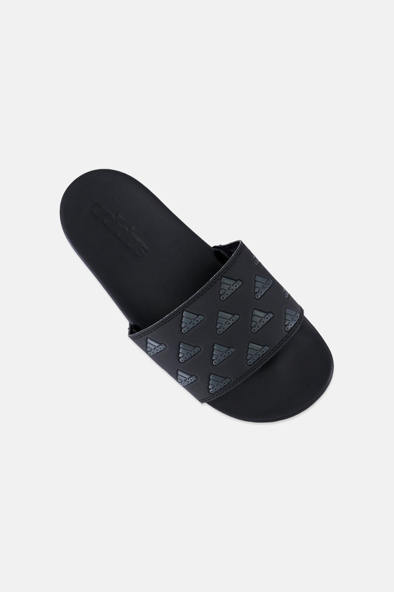 Adidas Kids Boy Adilette Comfort Slip On Slides, Black - Image 2