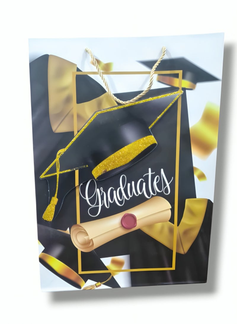 بريما كيس هدية التخرج كبير مع تأثير هولوغرافي - Image 1