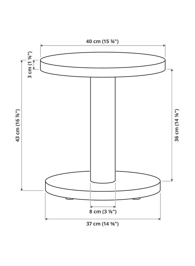 erorex Side Table, Pine Veneer Natural, 40 Cm - Image 5