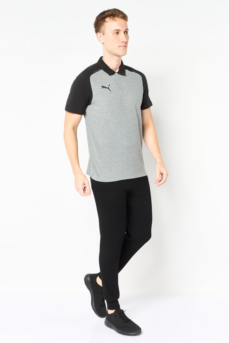 PUMA Men Sportswear Fit Short Sleeve Team Cup Outdoor Polo Shirt, Grey - Image 4