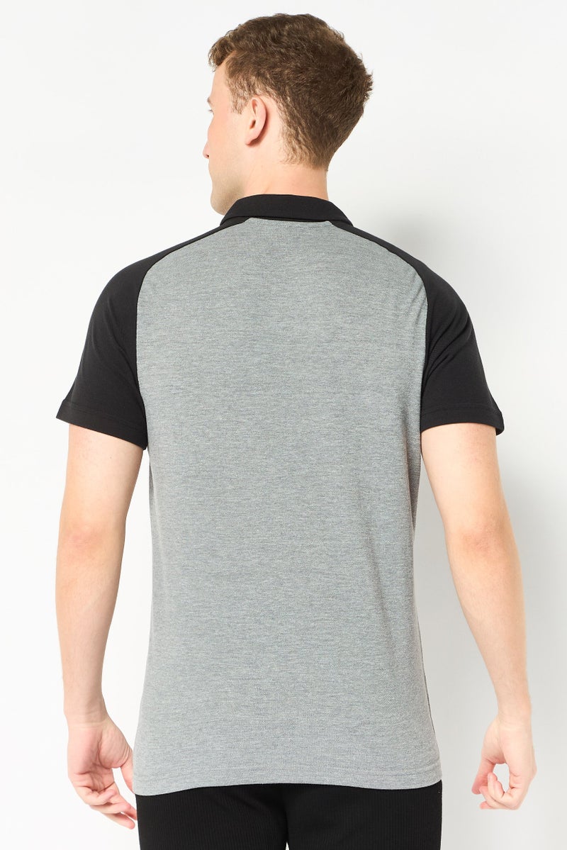 PUMA Men Sportswear Fit Short Sleeve Team Cup Outdoor Polo Shirt, Grey - Image 3