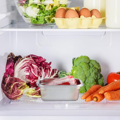 Hemoton Stainless Steel Freezer Containers Multi-Function Food Storage Ice Cream Container with Lid Reusable Metal Ice Cream Storage Box for Freezer Homemade Gelato and Sorbet Preservation 6.7X4.3X2.8 In - Image 2