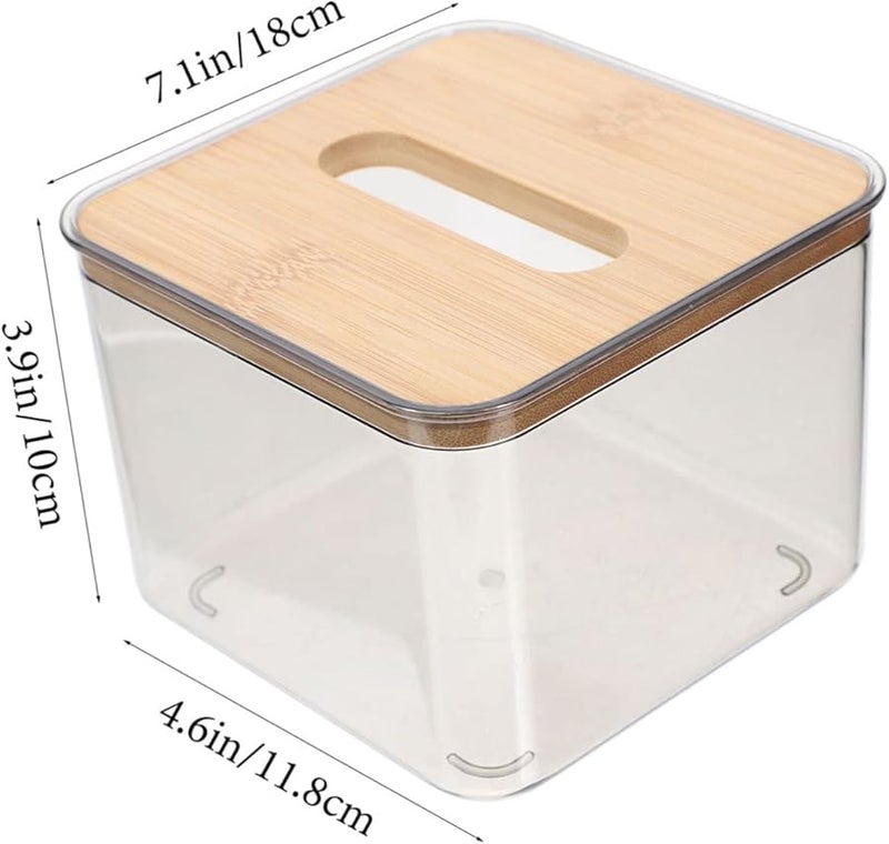 غطاء صندوق المناديل البيج للمكتب والسيارة منظف مناديل سهل الوصول - Image 2