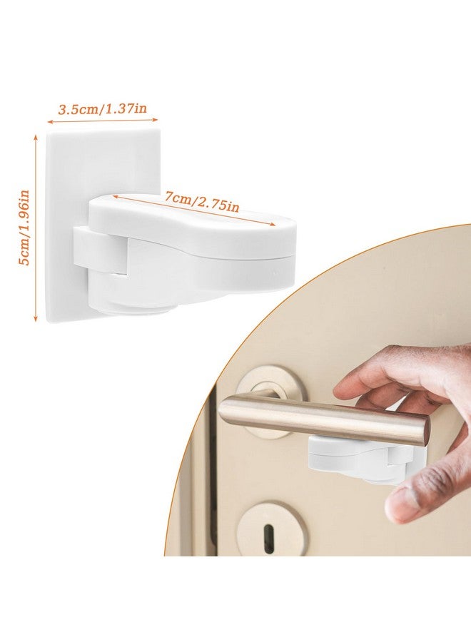 Coolrunner 6P Child-Proof Door Lock Coolrunner Baby Proofing Door Handle Locks, Child Proof Door Lever Lock with Strong Adhesive for Protecting Kids and Toddler - Image 1