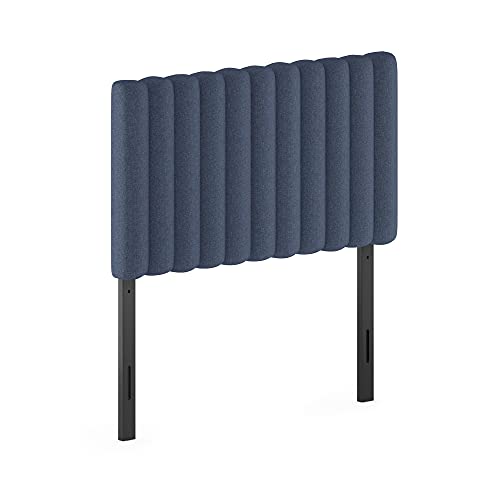 Furinno Roanne Upholstered Tufted Headboard Twin Denim