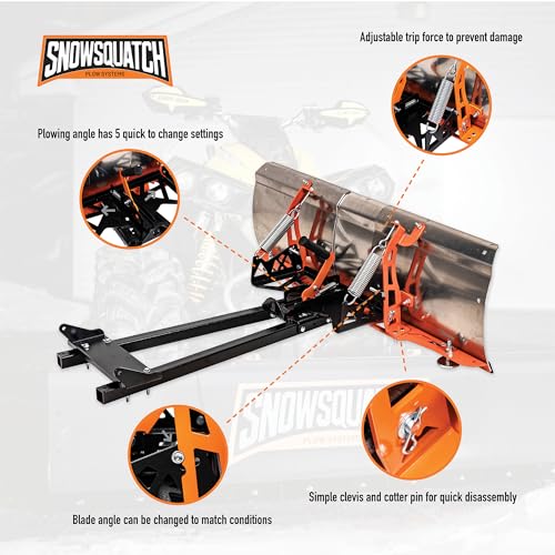 NICHE SNOWSQUATCH Deluxe Aluminum ATV Snow Plow System 48-60 Inch Adjustable Blade Universal Mount Kit - Image 5
