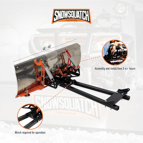 NICHE SNOWSQUATCH Deluxe Aluminum ATV Snow Plow System 48-60 Inch Adjustable Blade Universal Mount Kit - Image 4