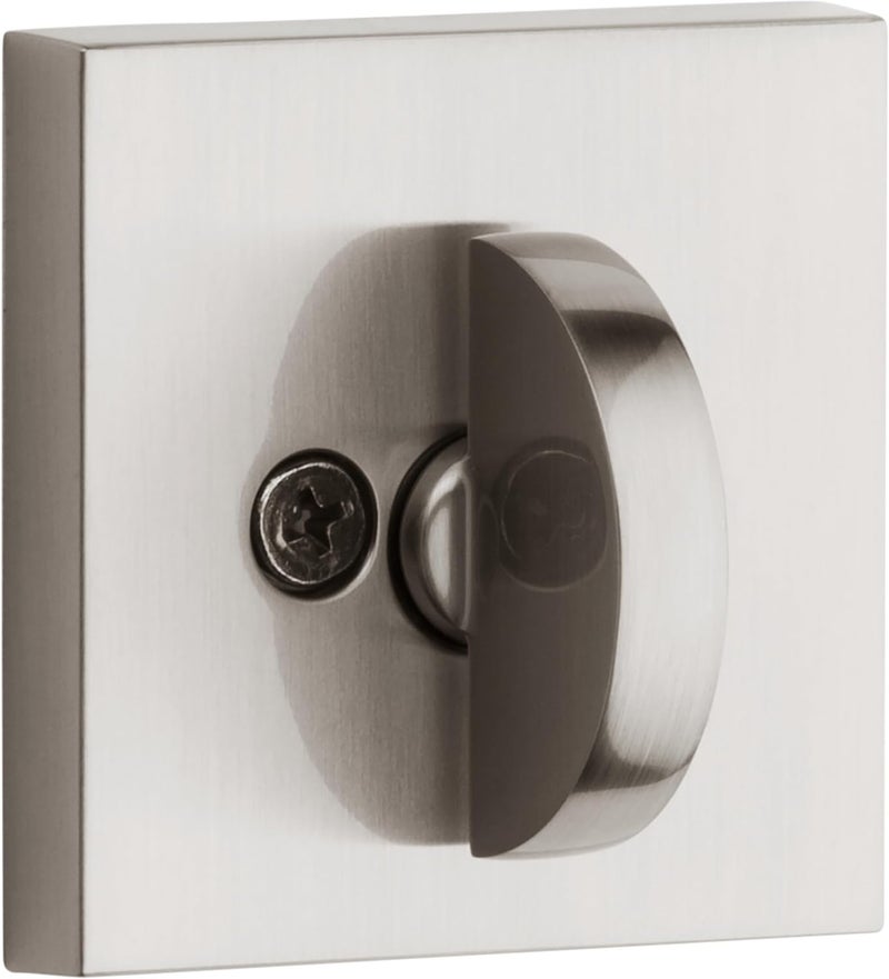 Kwikset Halifax Deadbolt Lock Satin Nickel Square Exterior Keyed Front Entry Door Pick Resistant SmartKey Rekey Security Single Cylinder Dead Bolt with Microban Protection - Image 3