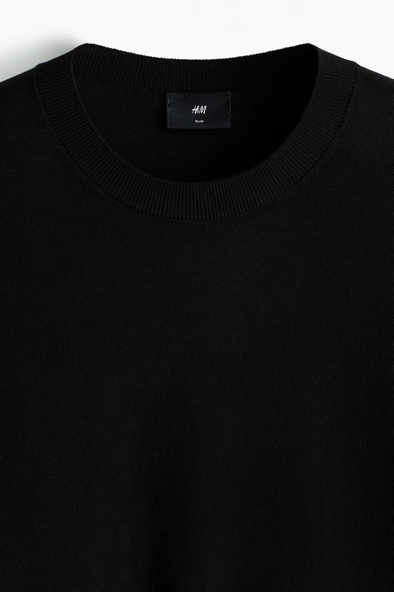 H&M  Slim Fit Knitted T-shirt for Men | Best Price UAE
