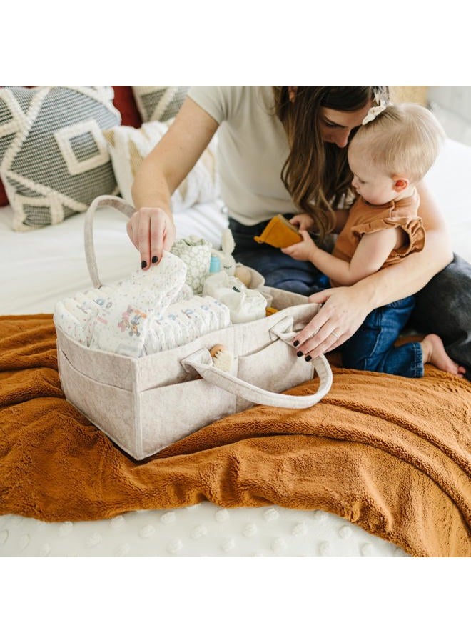 Putska Baby Diaper Caddy Organizer - Nursery Storage Basket for Diaper Station, Baby Basket Shower Gift List and Registry Must-Have, Newborn Essentials, Nursery Decor for Boy or Girl-Mocha,Extra Large - Image 5