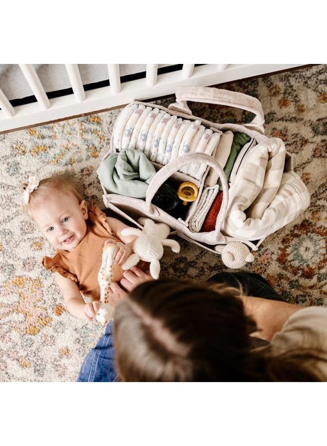 Putska Baby Diaper Caddy Organizer - Nursery Storage Basket for Diaper Station, Baby Basket Shower Gift List and Registry Must-Have, Newborn Essentials, Nursery Decor for Boy or Girl-Mocha,Extra Large - Image 4