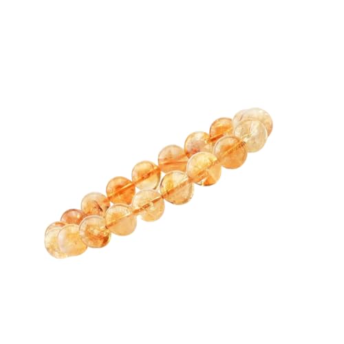 GEMSMANTRA Premium Plus Citrine Stretchable Crystal Bracelet | Lab Certified 10 mm Round Cut Beads | Healing Bracelet for Men & Women - Image 1