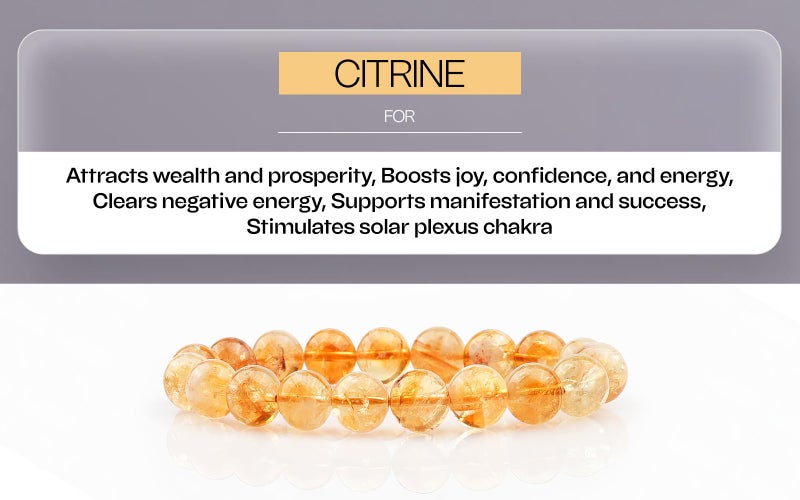 GEMSMANTRA Premium Plus Citrine Stretchable Crystal Bracelet | Lab Certified 10 mm Round Cut Beads | Healing Bracelet for Men & Women - Image 4