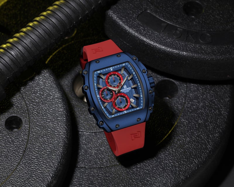 NAVIFORCE Silicon Band Water Resistant Chronograph Wrist Watch - NF8070 - Image 3