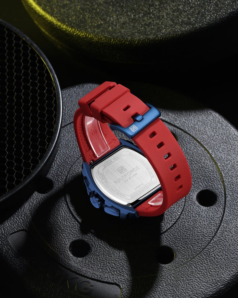 NAVIFORCE Silicon Band Water Resistant Chronograph Wrist Watch - NF8070 - Image 5
