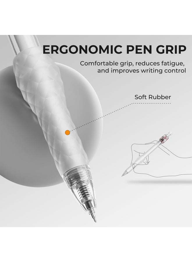 Jimmidda 8 Pcs Gel Pens with Black Ink, 0.5mm Fidget Spinning Pens Fine Point Smooth Writing, Quick-dry Ink Pen with Grip for Journaling Taking Note, Cute Office School Gift Pens for Kids Adult - Image 5