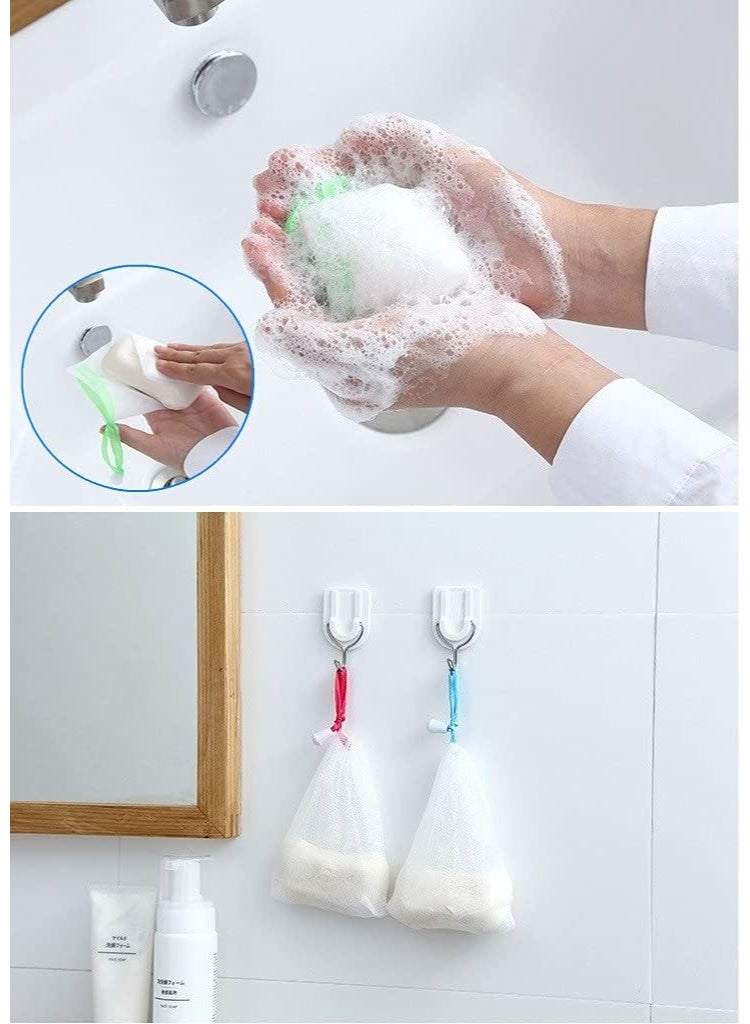 The amazing foaming soap bag produces a rich and quick foam, gently exfoliates the skin, and is suitable for the face and body (10 pieces) - multi-colored - Image 1