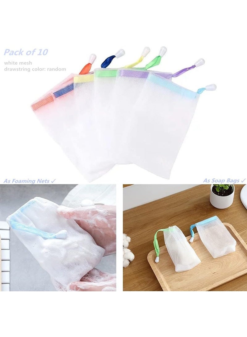 The amazing foaming soap bag produces a rich and quick foam, gently exfoliates the skin, and is suitable for the face and body (10 pieces) - multi-colored - Image 5