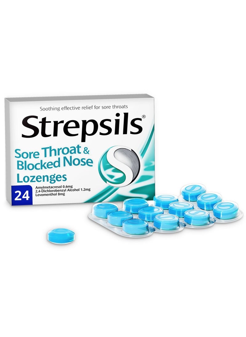 Strepsils Strepsils Sore Throat & Blocked Nose 24 Lozenges  - Image 5