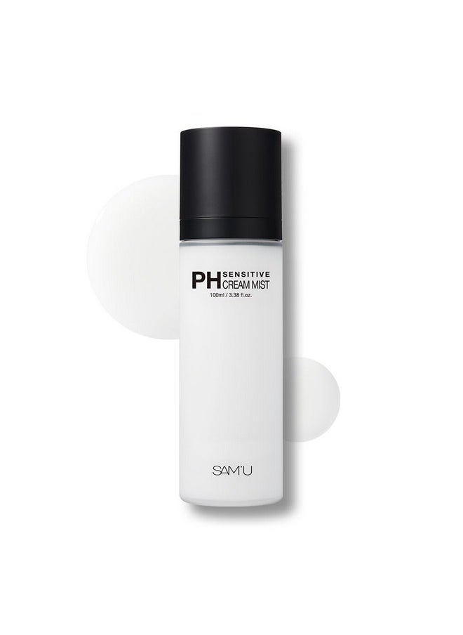 SAM'U SAM’U pH Sensitive Cream Mist - Ceramide Hydrating Spray Mist with Hyaluronic Acid & Allantoin - Korean Skin Care, Moisturizing & Barrier-Boosting Mist for Dewy Skin - 3.38 Fl. Oz  - Image 1