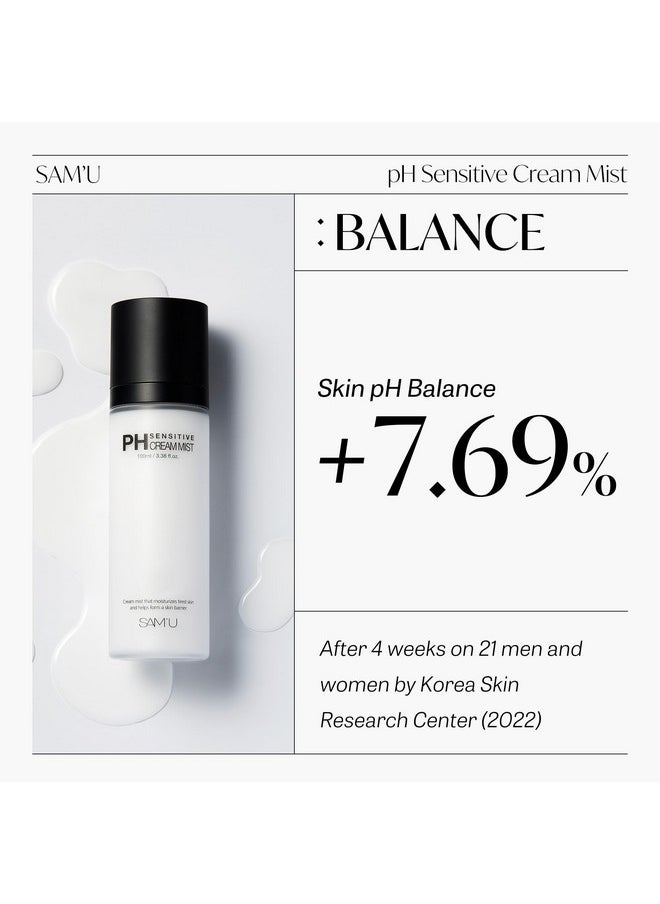SAM'U SAM’U pH Sensitive Cream Mist - Ceramide Hydrating Spray Mist with Hyaluronic Acid & Allantoin - Korean Skin Care, Moisturizing & Barrier-Boosting Mist for Dewy Skin - 3.38 Fl. Oz  - Image 4