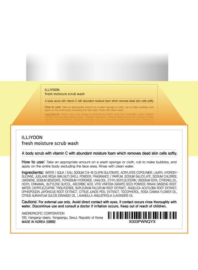 ILLIYOON Fresh Moisture Body Scrub Wash 13.52 Fl Oz - Image 5