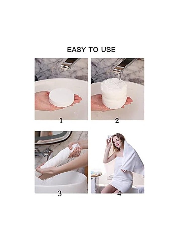 Disposable Bath Towel, 5 Individually Packed, White Large Body Camping Towel, Quick Drying Disposable Towel, Thickened Absorbent 42 x 27.5 Inch（70*100CM）, Travel Shower Hiking Backpack Bathroom Convenient to Use  - Image 4