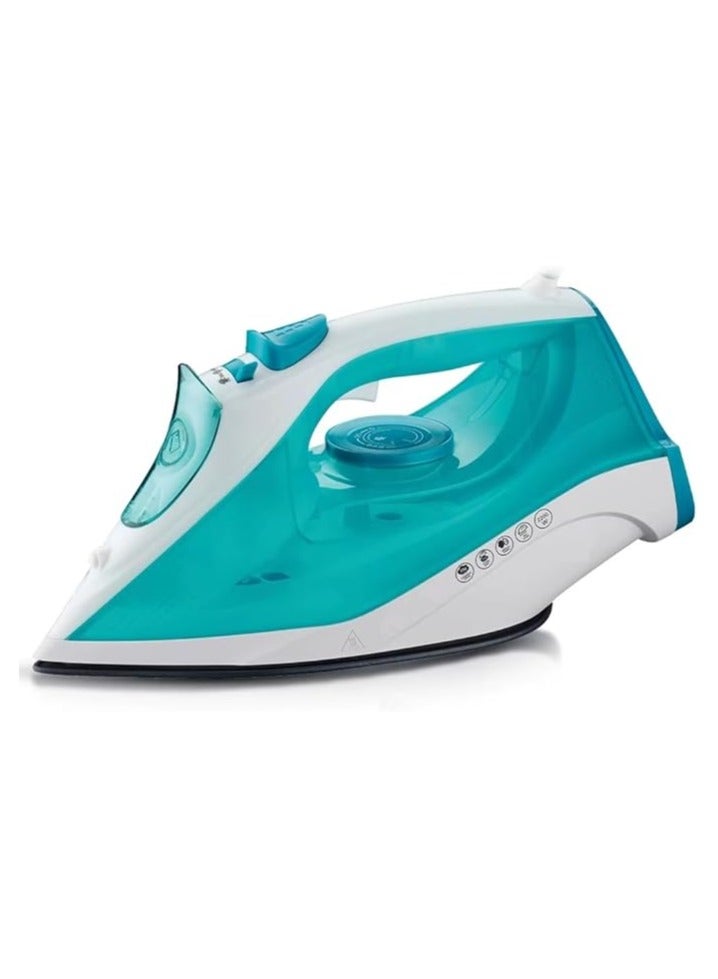 سوبر ويف كاوية بخار كهربائية بقدرة 2200 واط مع قاعدة من السيراميك غير قابل للالتصاق | مكواة بخار متعددة الوظائف - بخار/رذاذ/تنظيف ذاتي | خزان 450 مل - قاعدة سيراميكية - Image 1